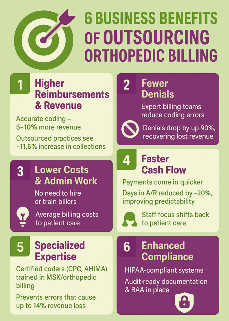 Benefits of outsourcing orthopedic medical billing services