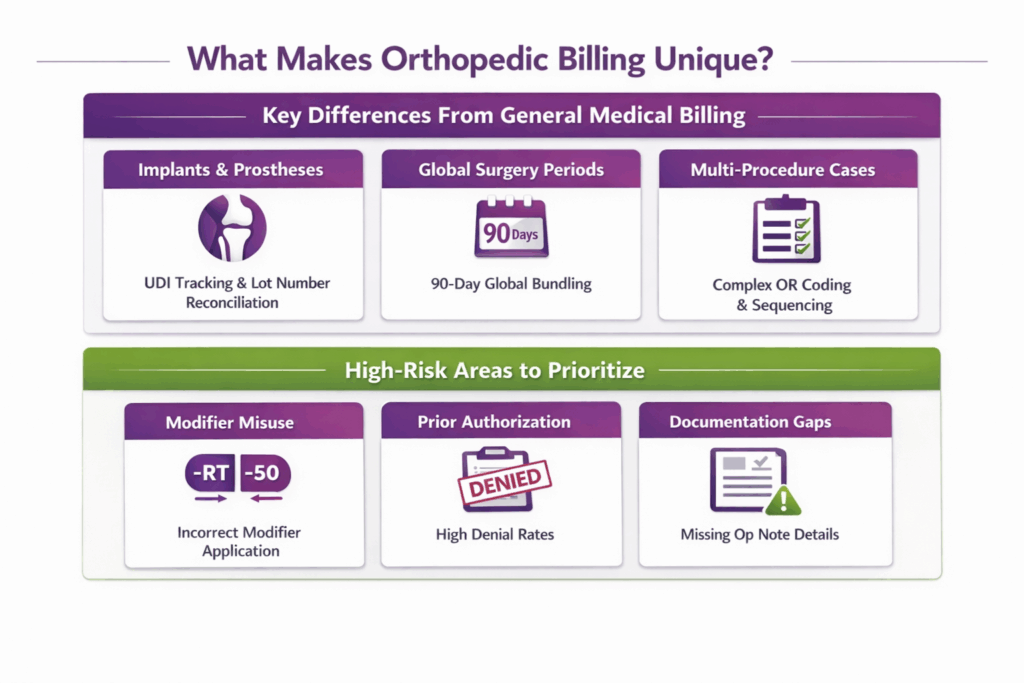 orthopedic billing unique
