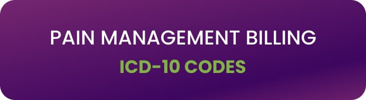 pain management billing icd10 codes