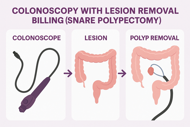 Colonoscopy Procedure with Lesion Removal