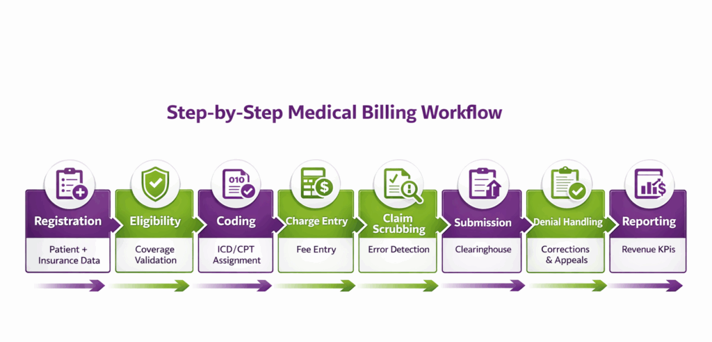 step by step medical billing workflow