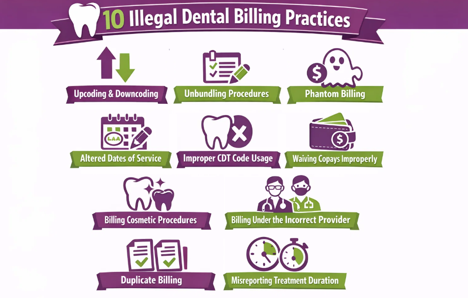 10 illegal and dental practices.