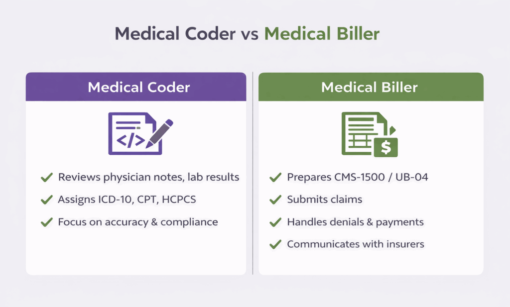 Medical Coder vs Medical Biller