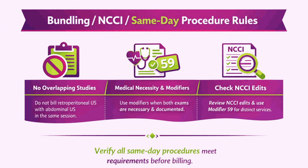 Bundling NCCI same day Procedure rules