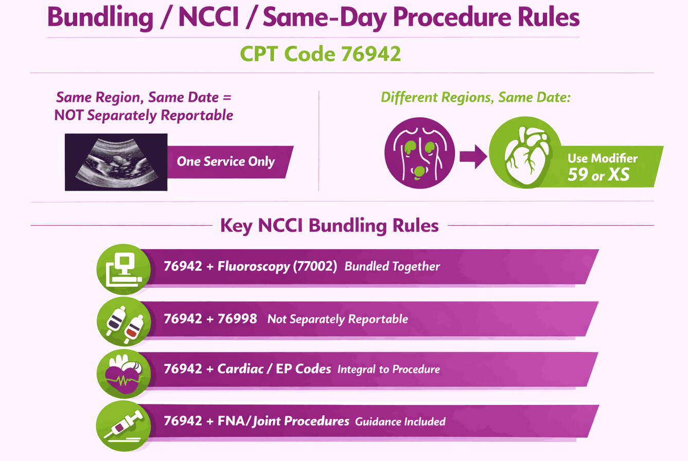 CPT Code 76942: Description, Cost, Scenarios, and Rules