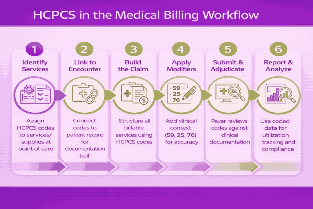 HCPCS in medical billing workflow