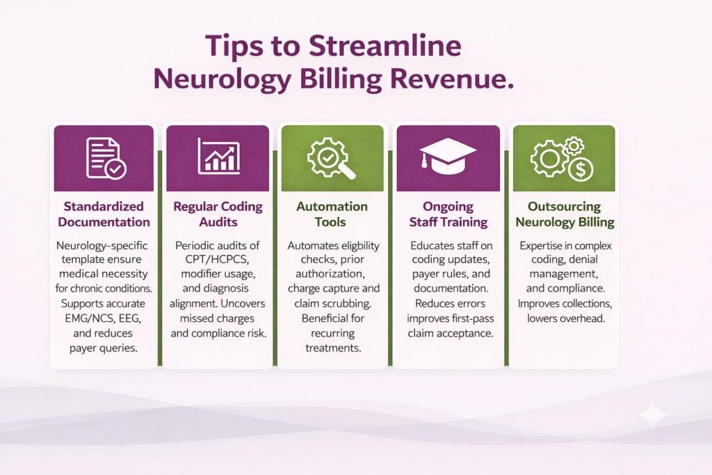 Tips to streamline Neurology billing revenue.