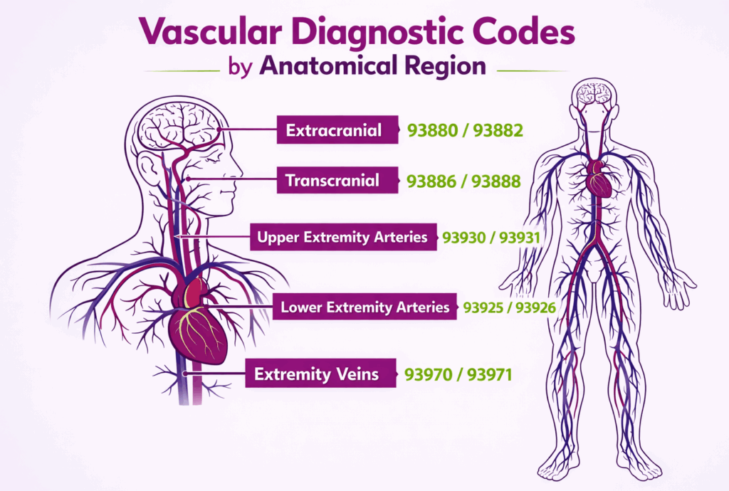 Vascular Diagnostic Code by anatomical region