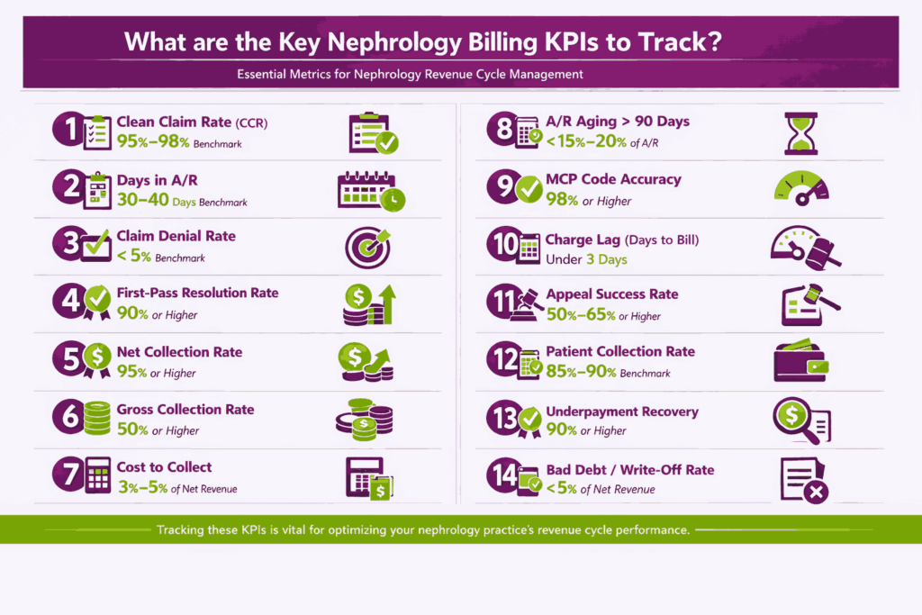 14 Steps to track Nephrology billing KPIs
