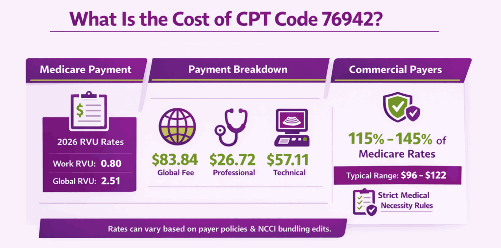 Cost of CPT Code 76942