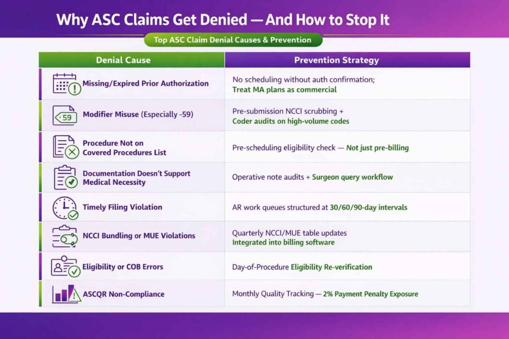 Why ASC claims get denied and how to stop it