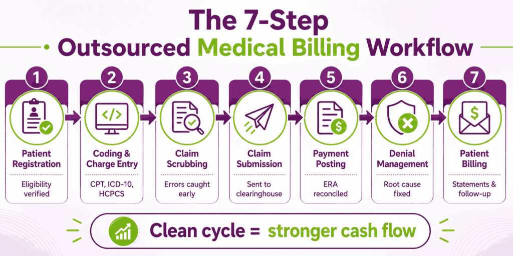 outsourced medical billing workflow