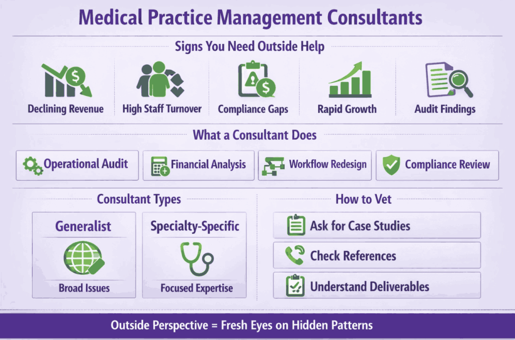 Medical practice management consultants