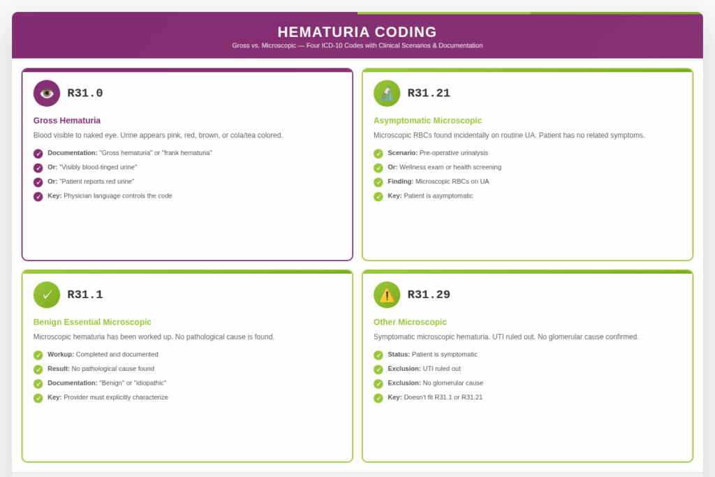 Hematuria Coding