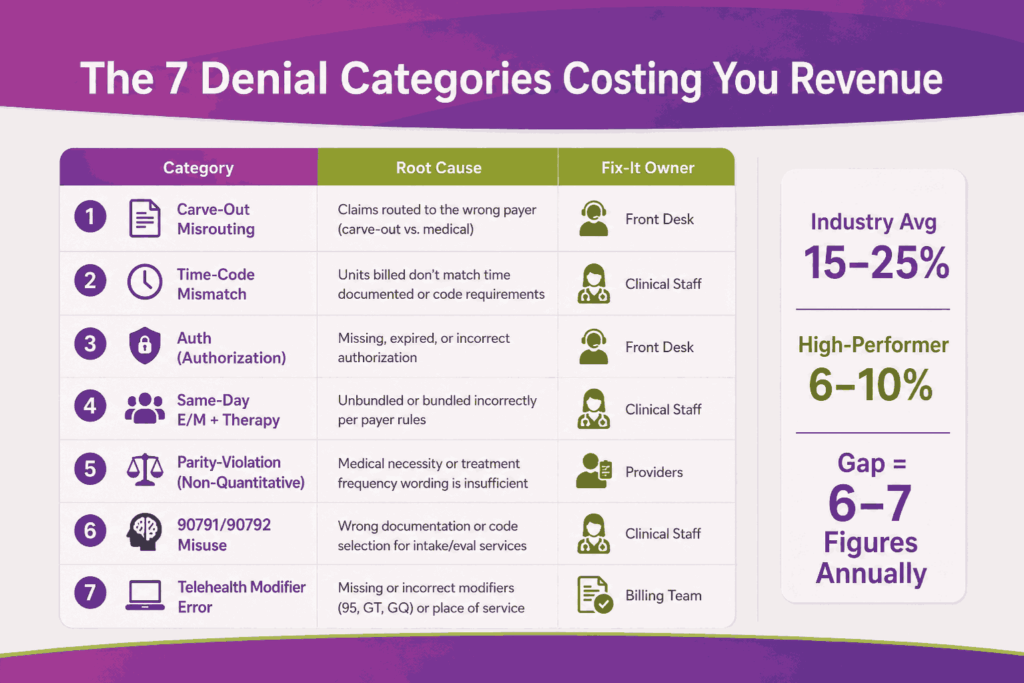 The 7 Denial Categories Costing You Revenue