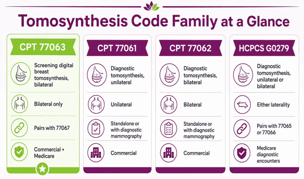 Tomosynthesis Code Family at a glance