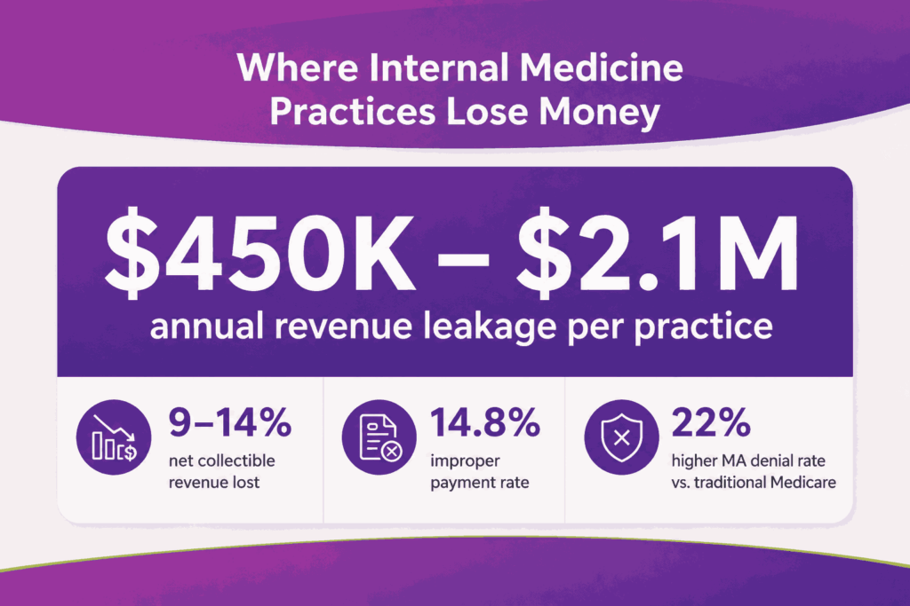 Where internal medicine practices lose money