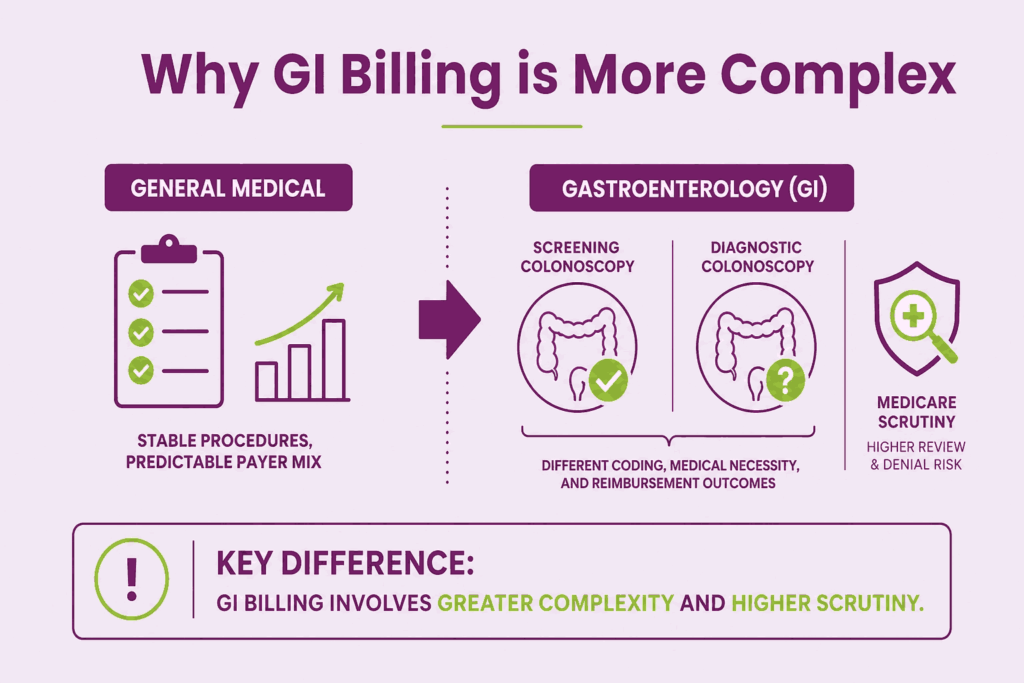 Why is GI billing complex
