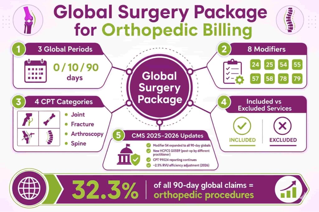 global surgery package orthopedic billing overview