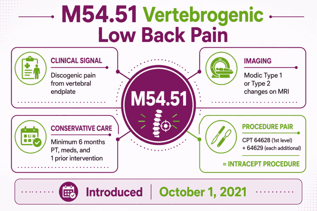 M54.51 vertebrogenic low back pain spotlight
