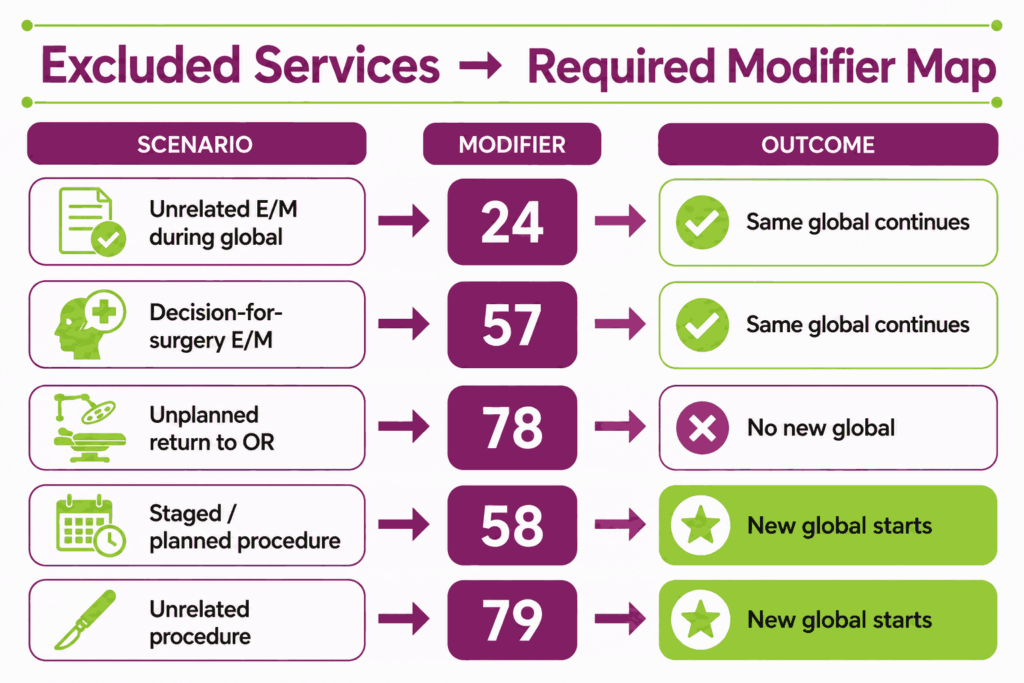 orthopedic billing exclusion modifier decision map