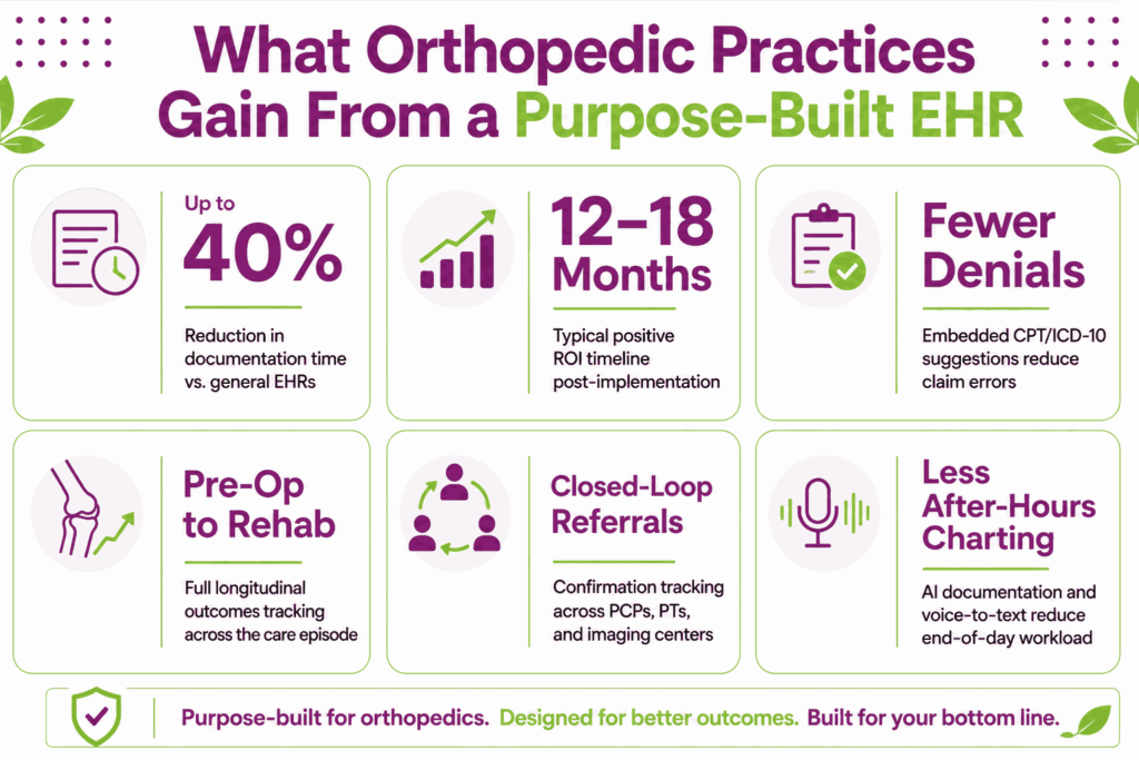 orthopedic ehr adoption benefits stats