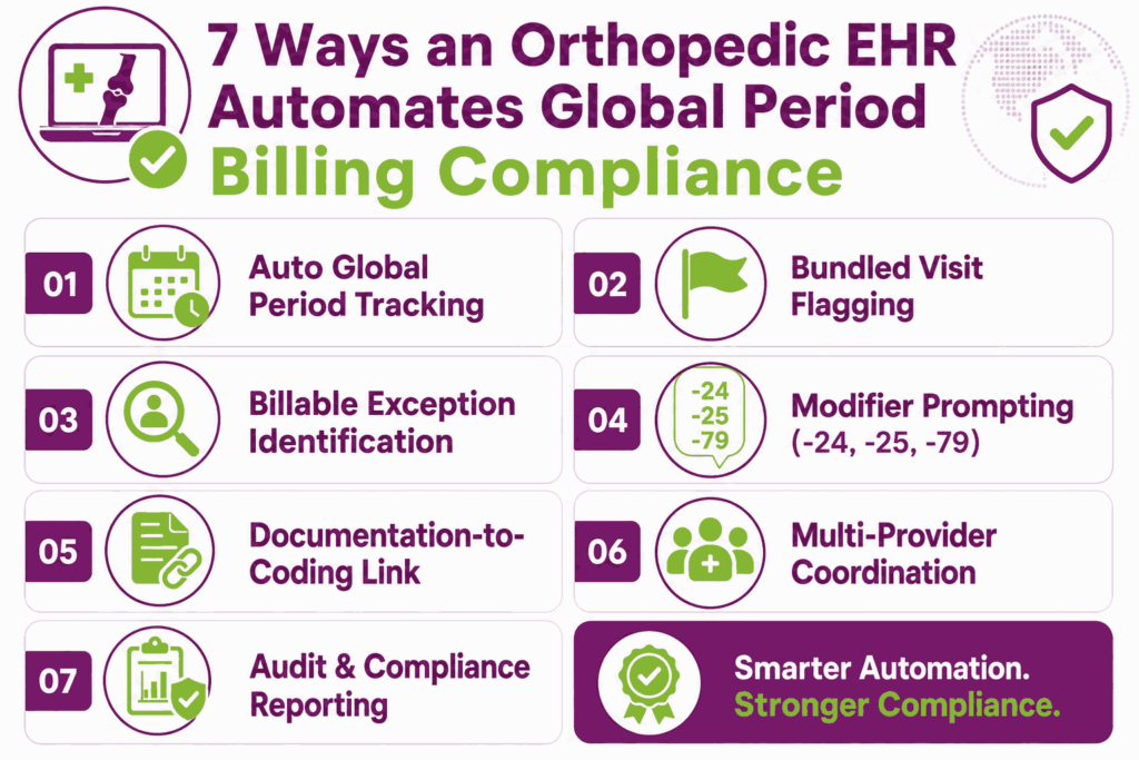 orthopedic ehr global period billing compliance