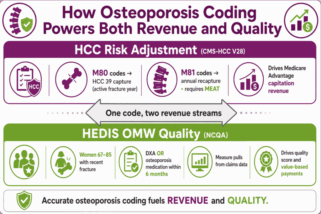 osteoporosis coding power both revenue and quality