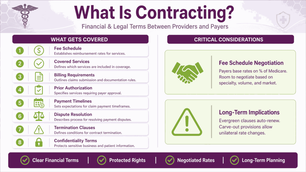 The contracting financial & legal terms