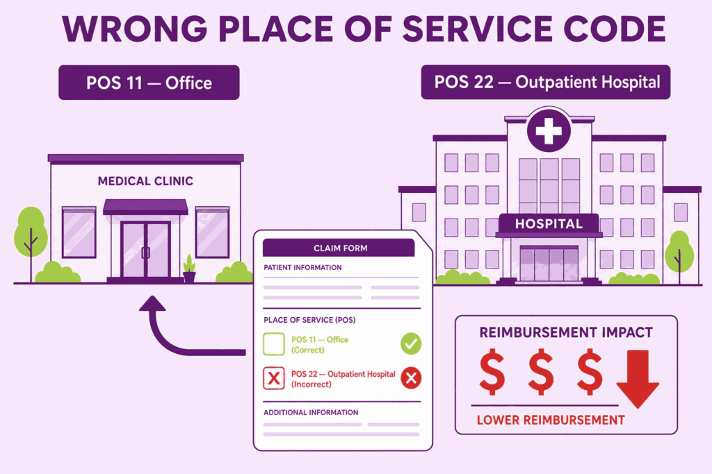 Incorrect Place of Service Code in Field 24B