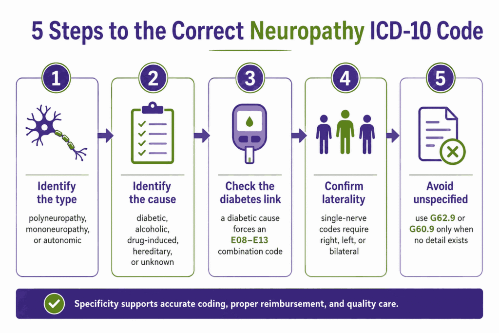 5 Step to the correct Neuropathy ICD-10 code