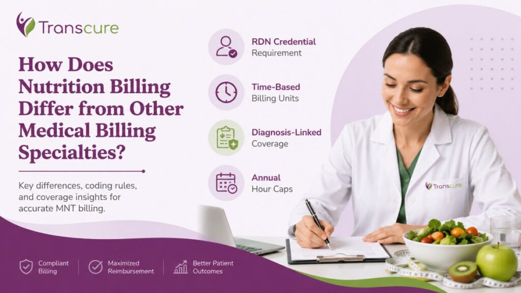 How does nutrition billing differ from other specialties
