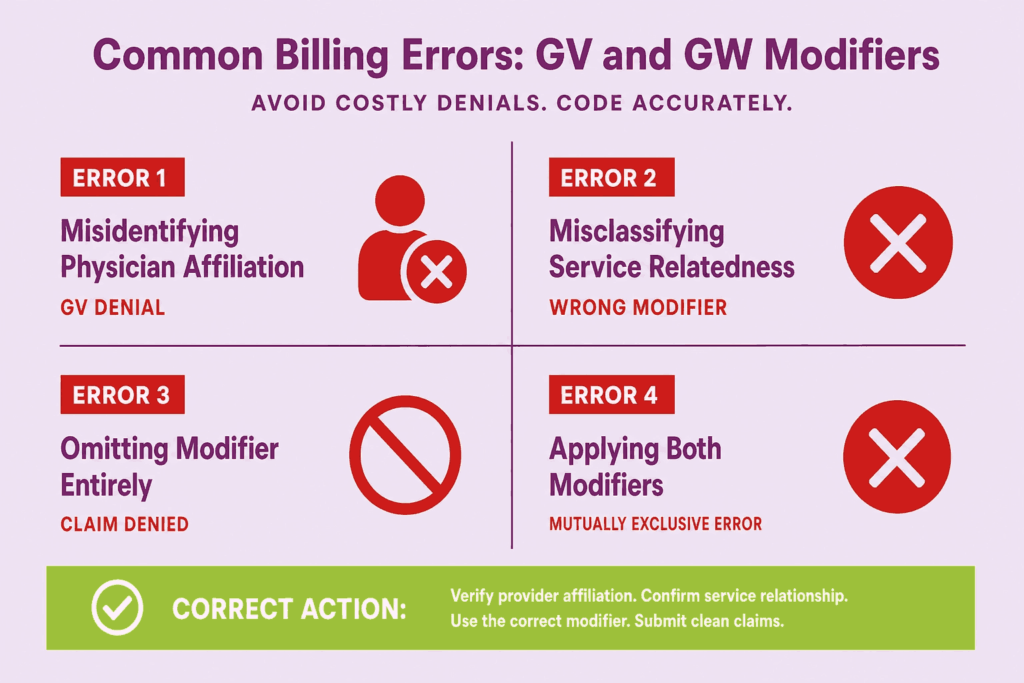 Common Billing Error: GV and GW modifiers