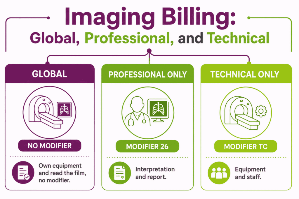 imaging billing for ortho cpt codes