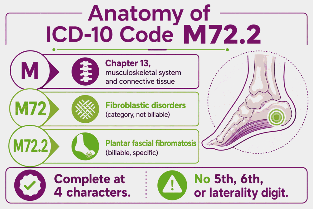 Anatomy of ICD-10 code M72.2