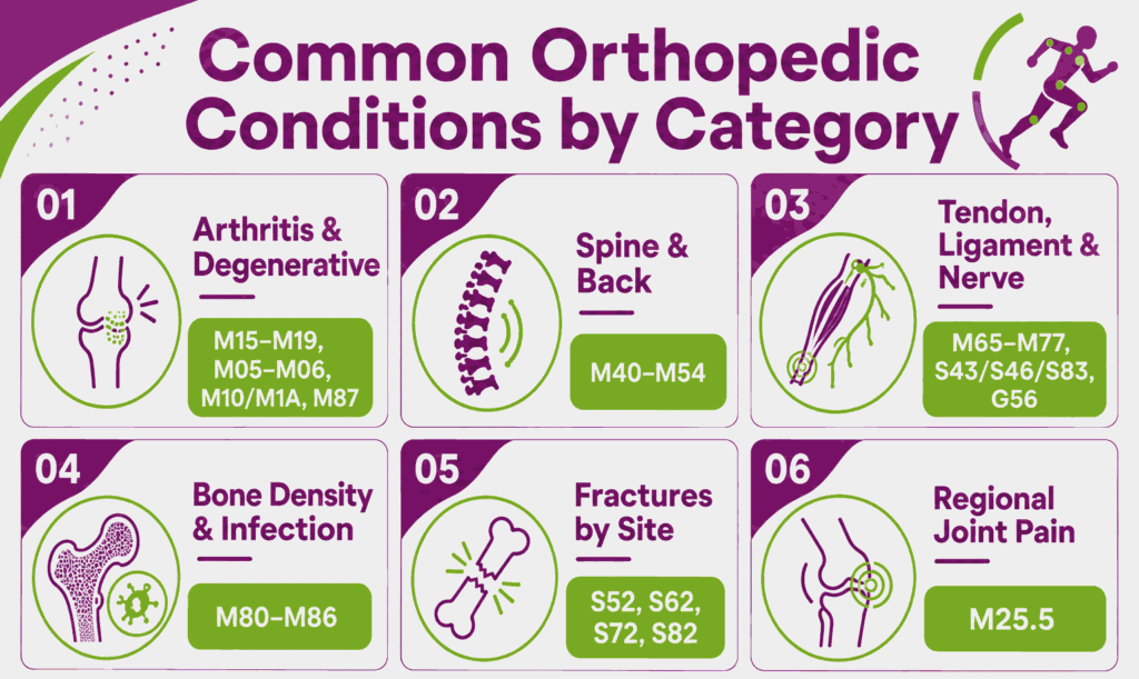 Common orthopedic condition and its categories