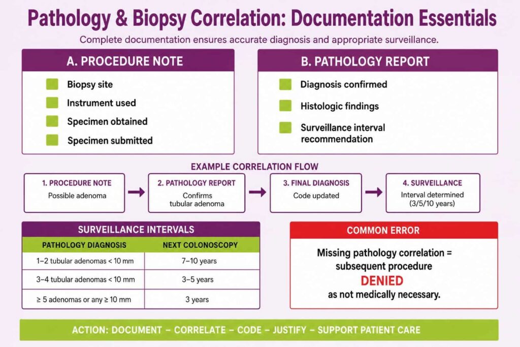 Pathology & Biopsy correlation: Documentation Essentials