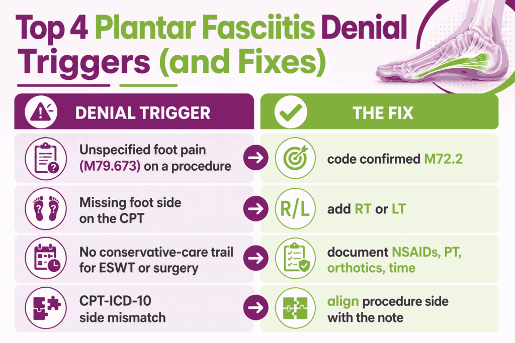 Plantar fasciitis denial triggers and fixes