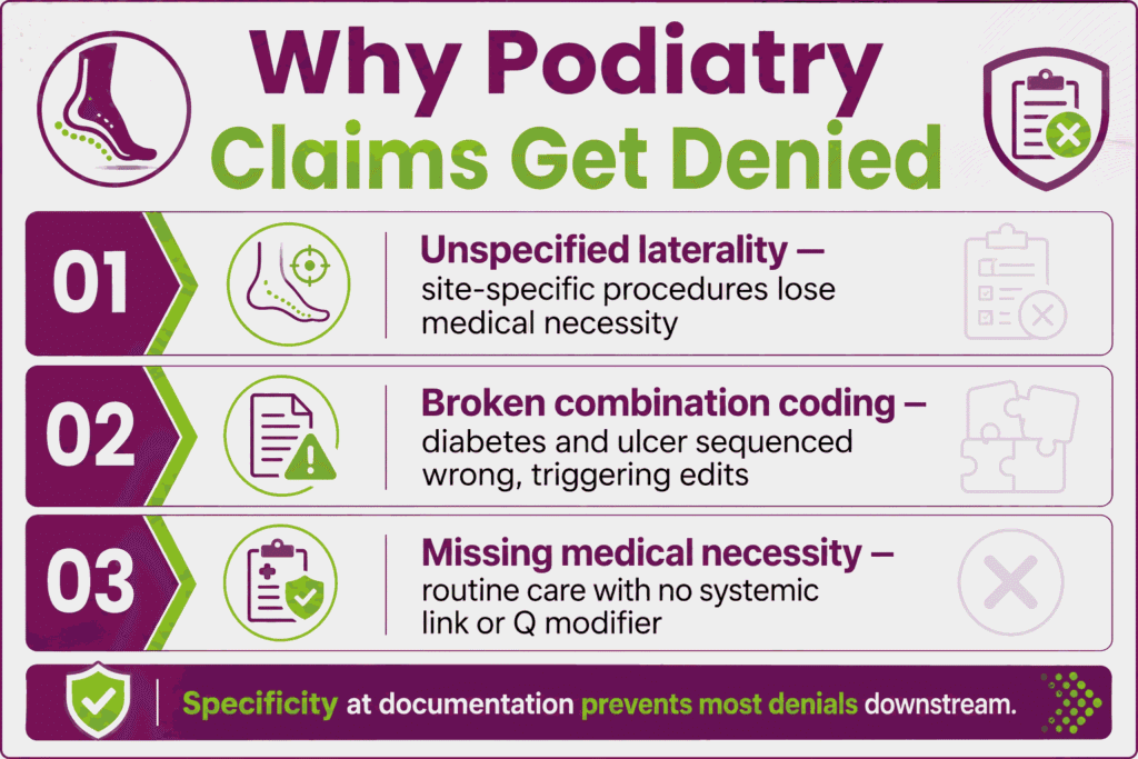 Podiatry claims get denied