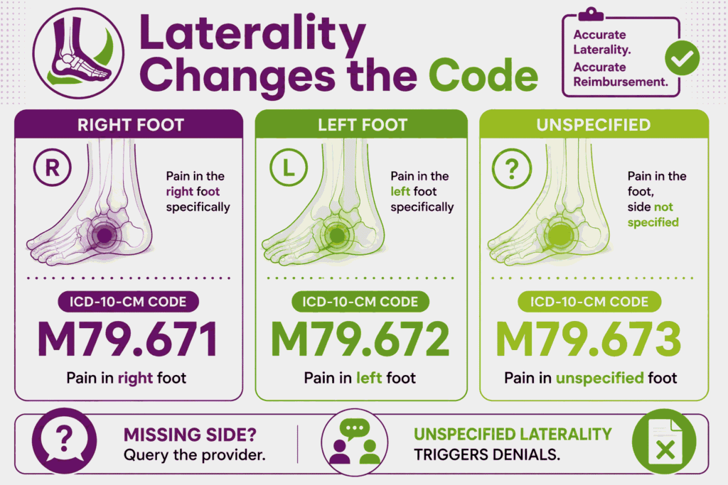 Unspecified laterality triggers denials
