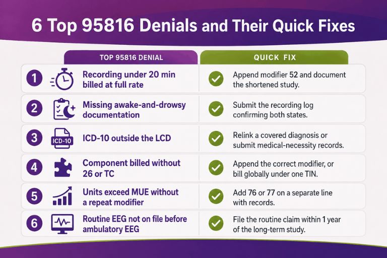 top 95816 denials fixes