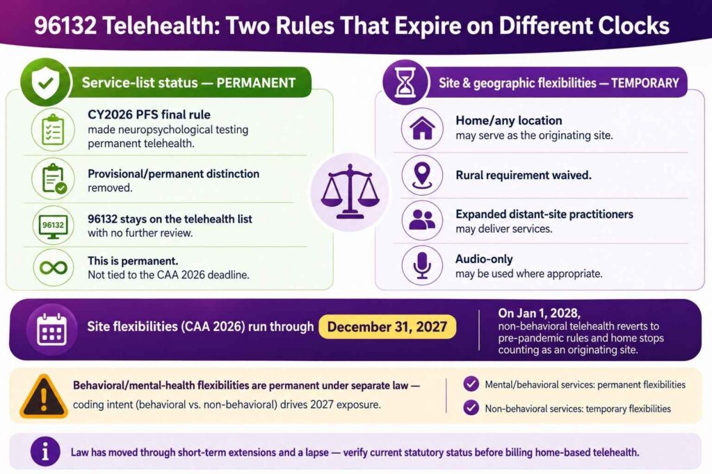 96132 telehealth two rules that expire on different clocks