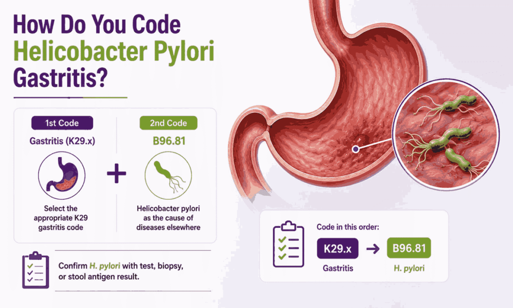 How Do You Code Helicobacter Pylori Gastritis