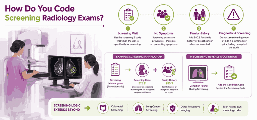 How to Code Screening Radiology Exams