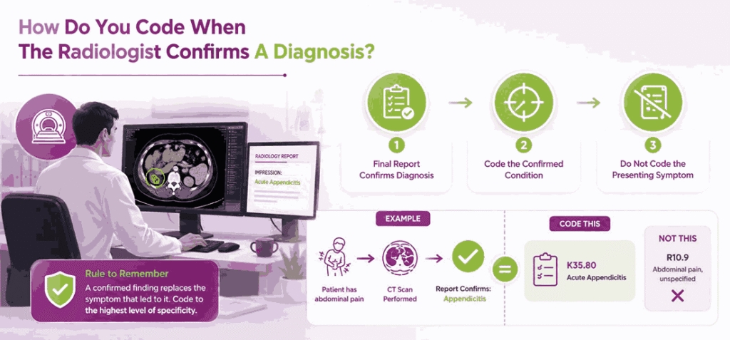 How to Code When The Radiologist Confirms A Diagnosis