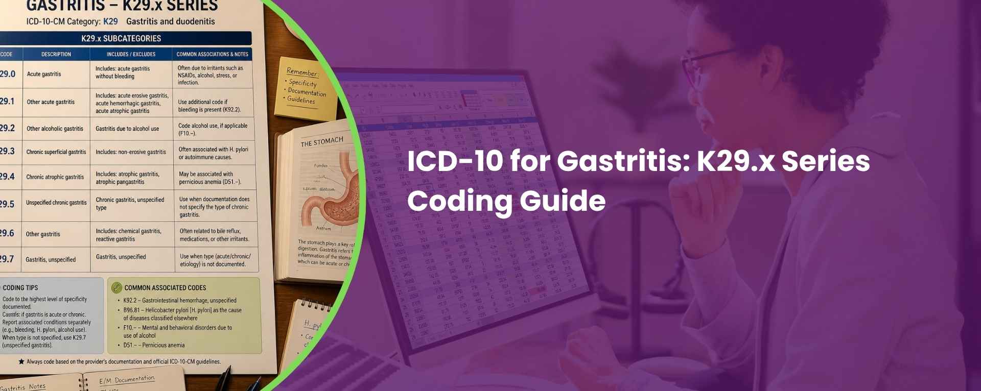 ICD-10 for Gastritis K29.x Series Coding Guide