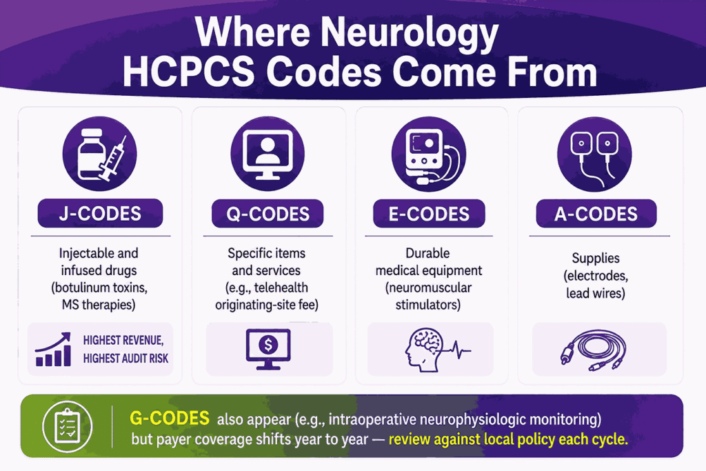 Where Neurology HCPCS Codes Come From