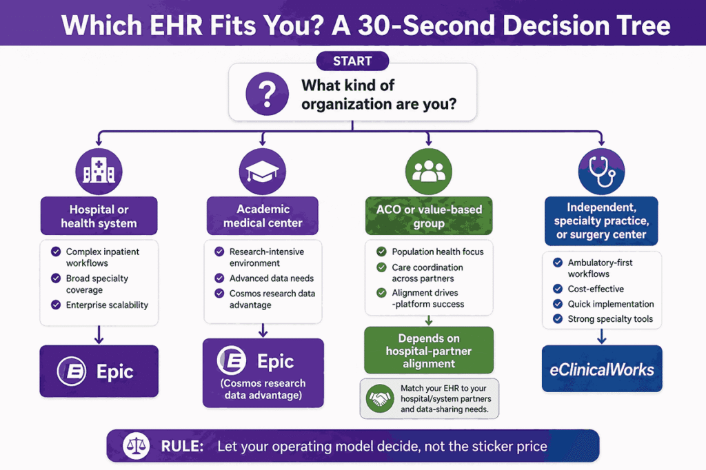 Which EHR Fits You A 30-Second Decision Tree
