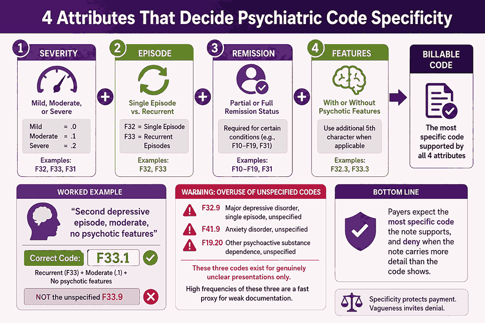 4 Attributes That Decide Psychiatric Code Specificity