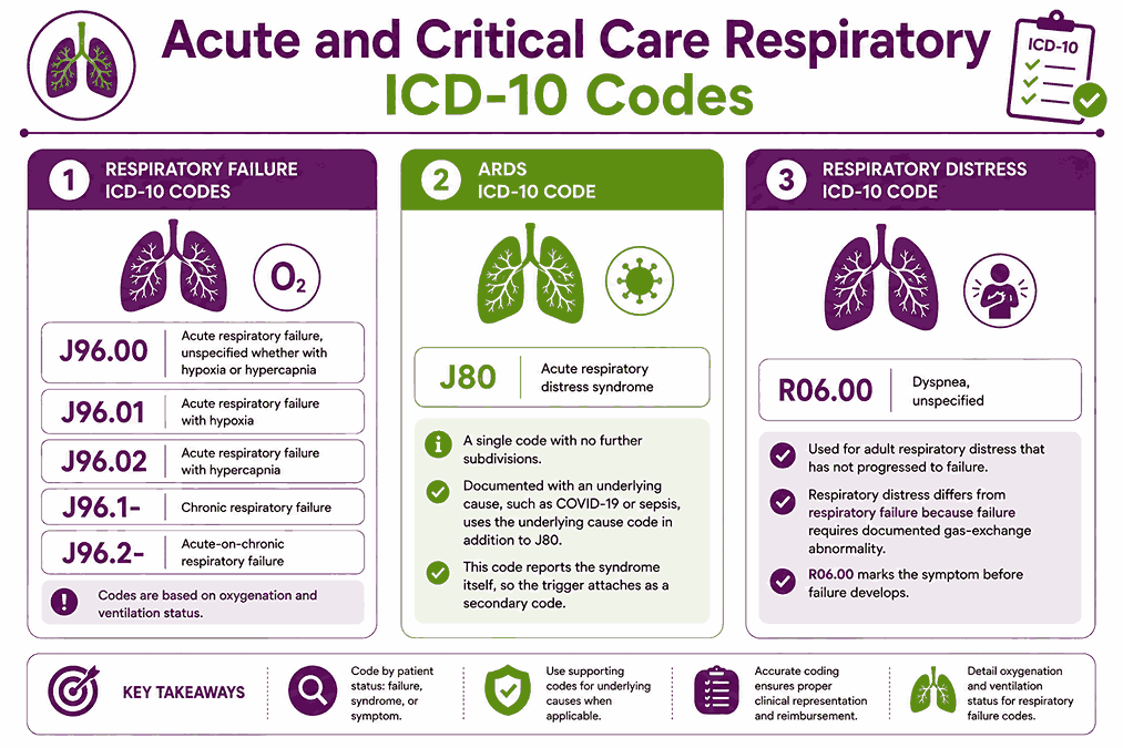 Acute and Critical Care Respiratory ICD-10 Codes
